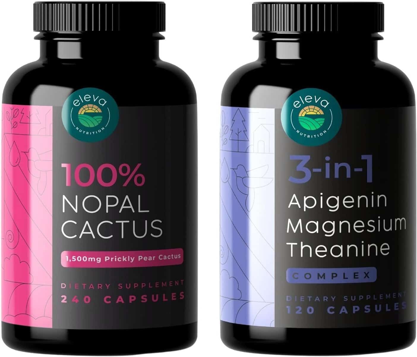 Eleva Nutrition Nopal Cactus Capsules and 3-in-1 Sleep Complex with Bisglycinate Bundle Eleva Nutrition Nopal Cactus Capsules and 3-in-1 Sleep Complex with Bisglycinate Bundle