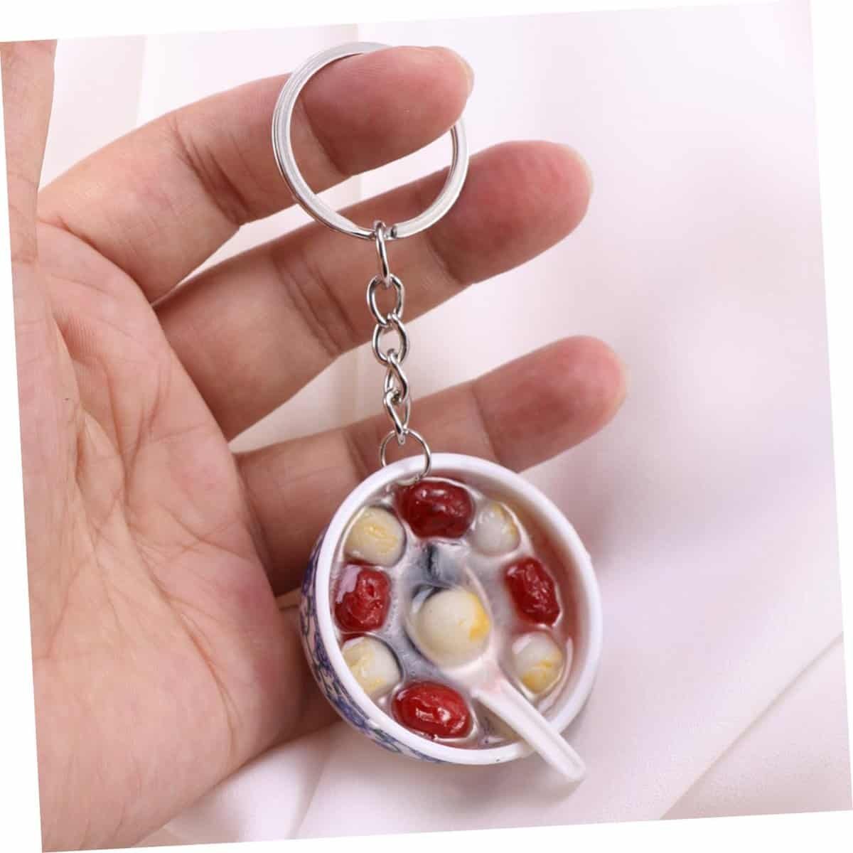 EXCEART Key chain pendant mini keychain creative keychain key ring food bowl EXCEART Key chain pendant mini keychain creative keychain key ring food bowl