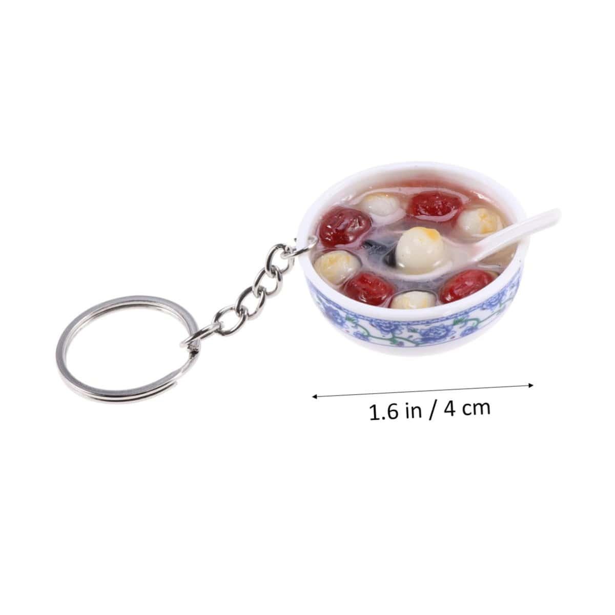 EXCEART Key chain pendant mini keychain creative keychain key ring food bowl EXCEART Key chain pendant mini keychain creative keychain key ring food bowl