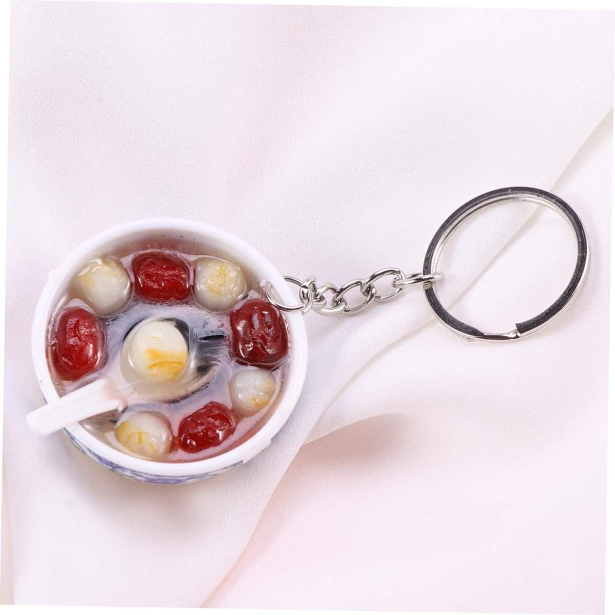 EXCEART Key chain pendant mini keychain creative keychain key ring food bowl EXCEART Key chain pendant mini keychain creative keychain key ring food bowl