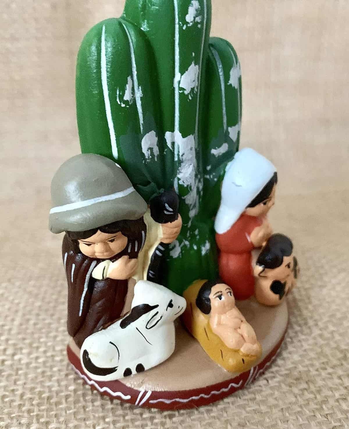 Nopal and Nativity Scene.