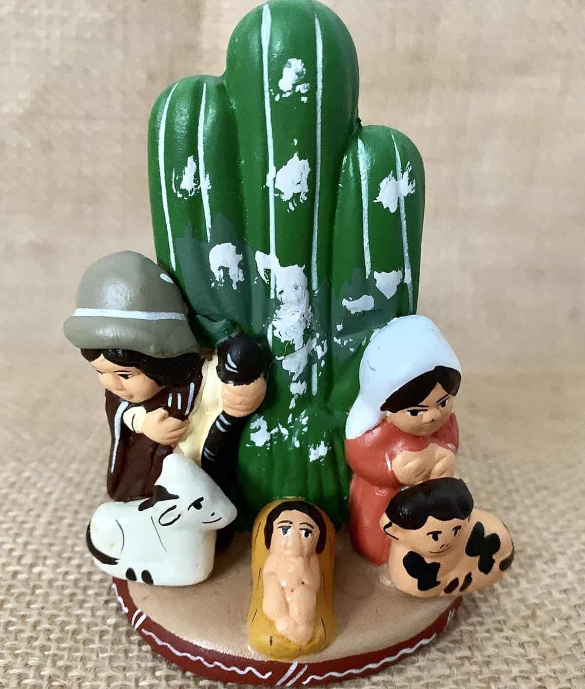 Nopal and Nativity Scene.
