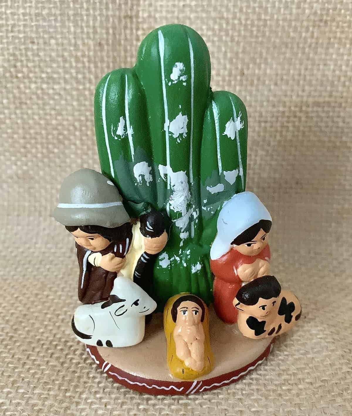 Nopal and Nativity Scene.