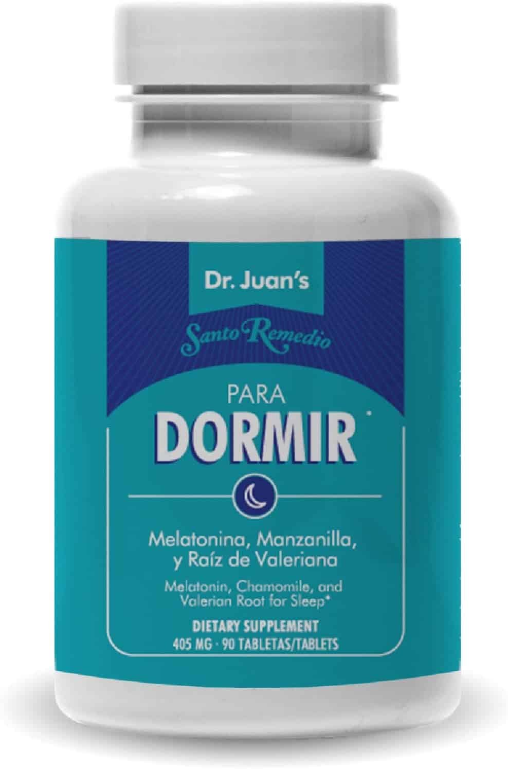 Santo Remedio Sleep Formula, Healthy Sleep Support, Melatonin, Chamomile, and Valerian Root, 90 Capsules, 405 mg per Serving, No Artificial Colors, No Artificial Flavors, Sugar Free, Sodium Free