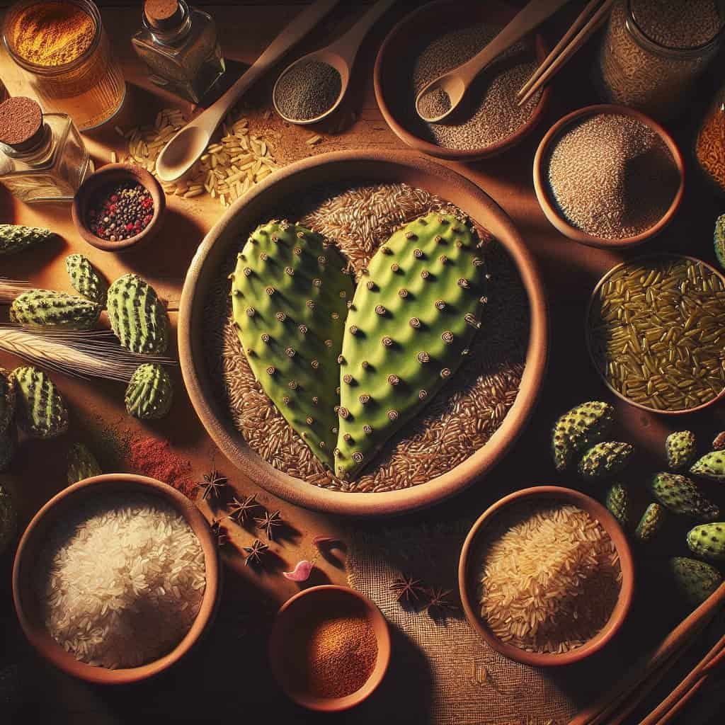 What Grains And Rice Varieties Work Well With Nopal In Recipes?