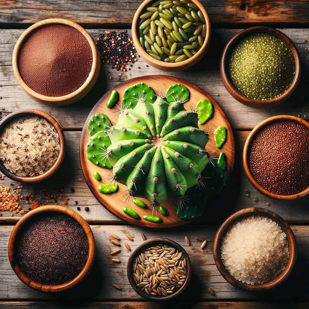 What Grains And Rice Varieties Work Well With Nopal In Recipes?