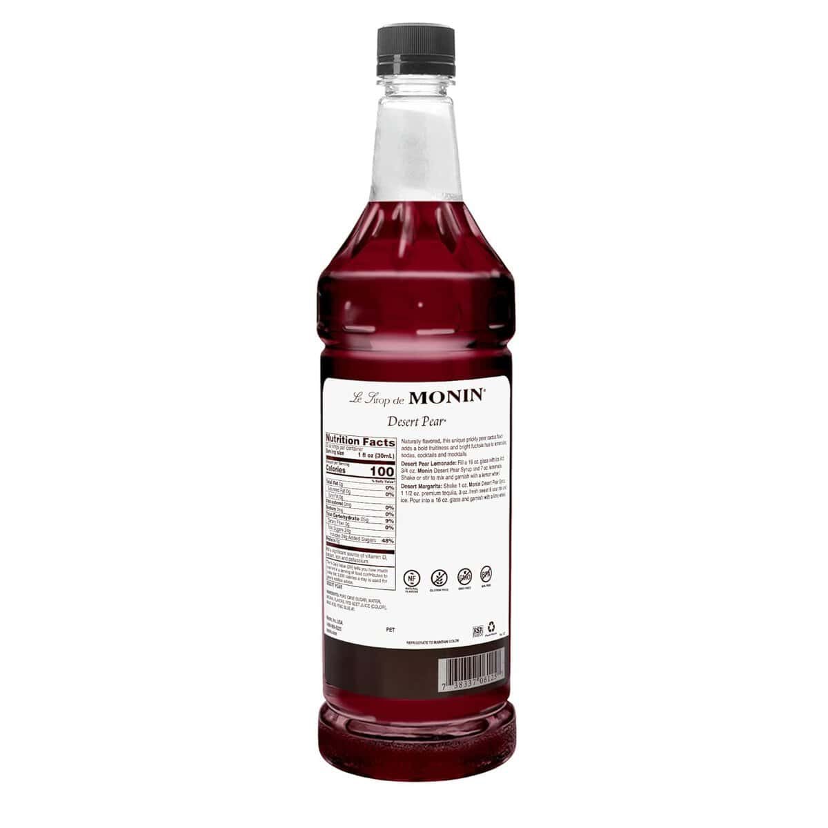 Monin - Desert Pear Syrup, Bold Flavor of Prickly Pear Cactus, Natural Flavors, Great for Iced Teas, Lemonades, Cocktails, Mocktails, and Sodas, Non-GMO, Gluten-Free (1 Liter) Monin - Desert Pear Syrup, Bold Flavor of Prickly Pear Cactus, Natural Flavors, Great for Iced Teas, Lemonades, Cocktails, Mocktails, and Sodas, Non-GMO, Gluten-Free (1 Liter)