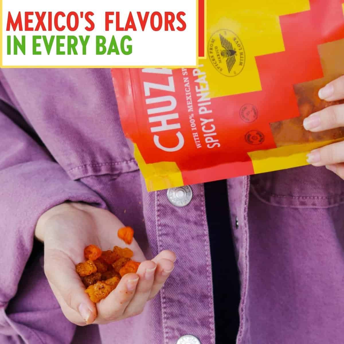 CHUZA Dried Chilli Pineapple Bites, Spicy Dried Pineapple Mexican Candy Chilli Spiced Pineapple Combos Snacks with Real Fruit Flavors for Adults and Children, Pack of 2 CHUZA Dried Chilli Pineapple Bites, Spicy Dried Pineapple Mexican Candy Chilli Spiced Pineapple Combos Snacks with Real Fruit Flavors for Adults and Children, Pack of 2