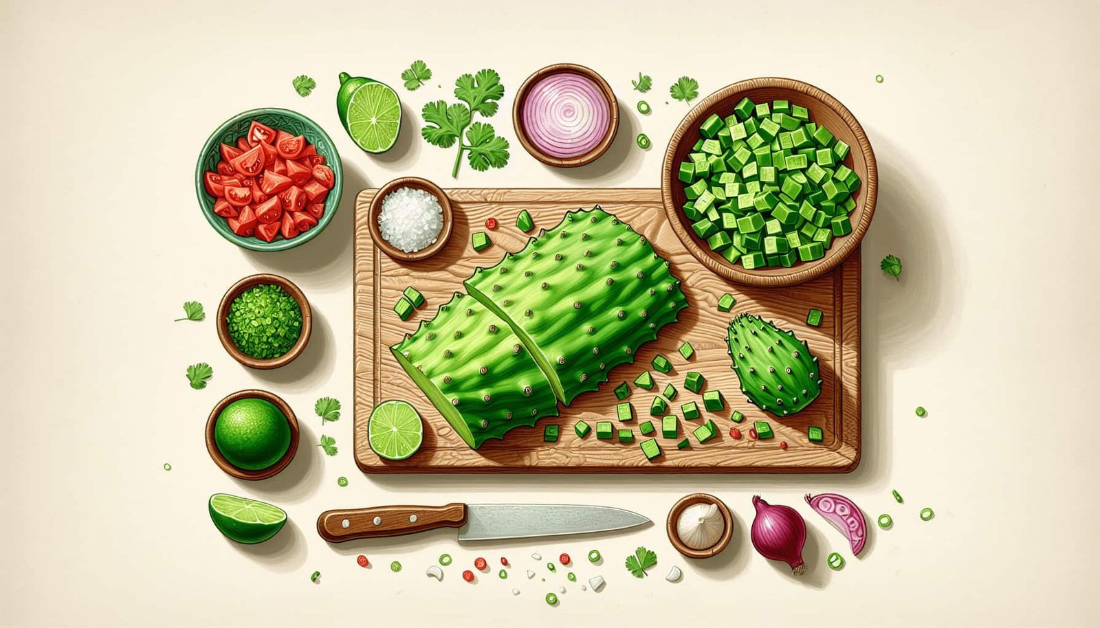 How To Prepare Nopal For Making Dips?