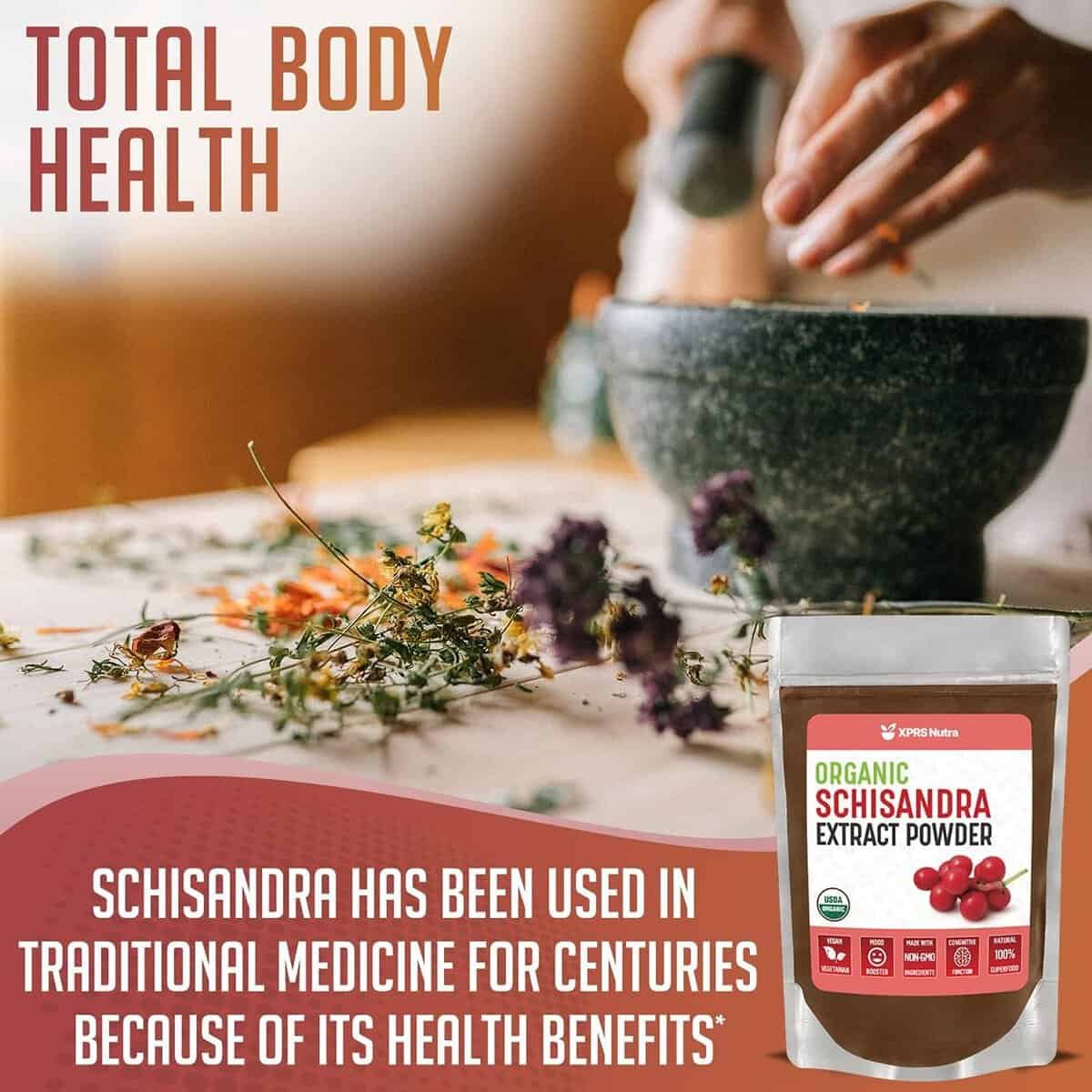 XPRS Nutra Organic Schisandra Berry Powder Extract - Premium USDA Organic Schisandra Powder for Cognition and Immunity - Vegan Friendly Berry Superfood (8 oz)