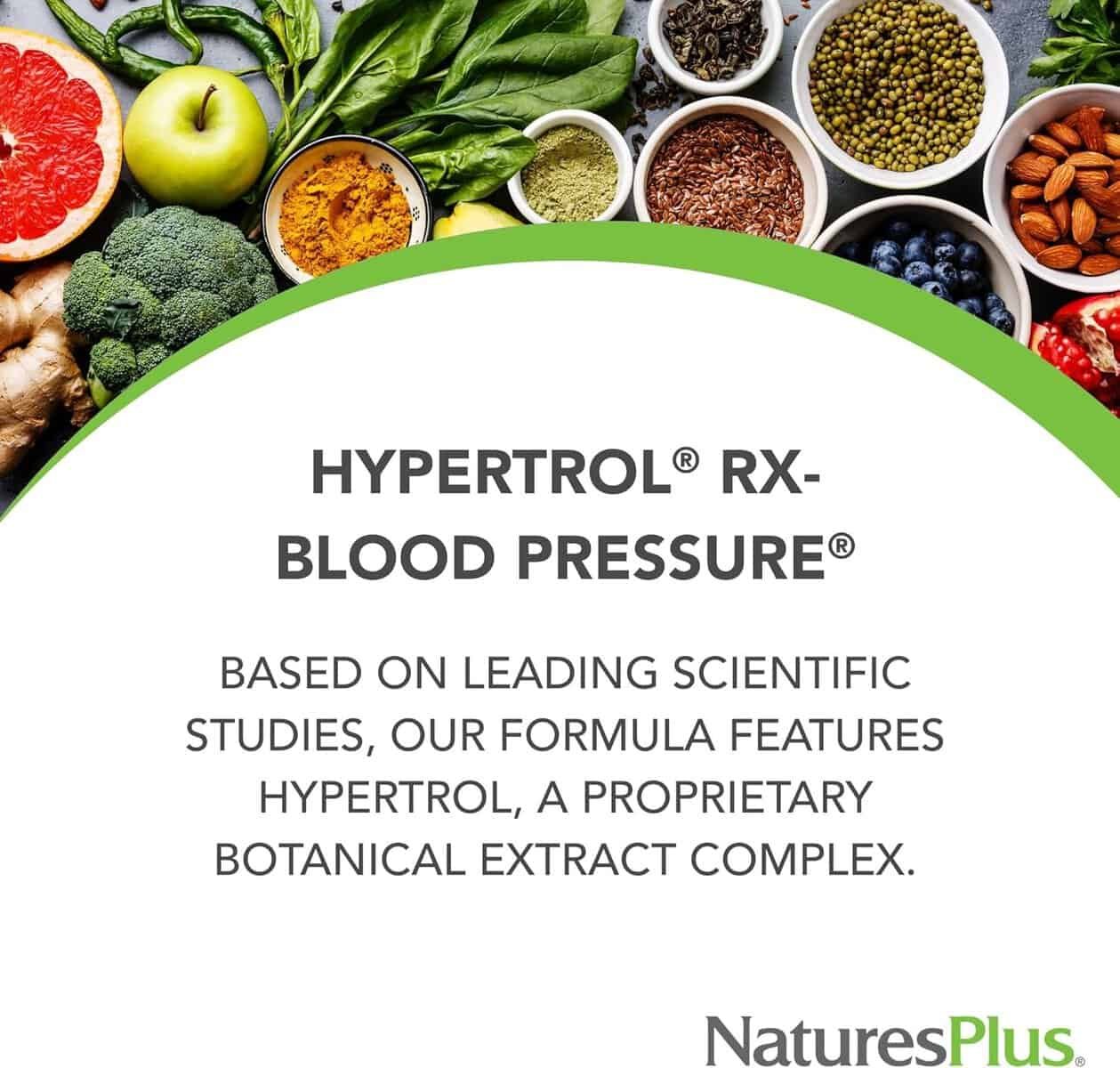 Natures Plus Advanced Therapeutics Hypertrol Rx Blood Pressure - 60 Vegetarian Tablets - Magnesium Chromium Supplement with Botanical Herbs - Gluten-Free - 30 Servings Natures Plus Advanced Therapeutics Hypertrol Rx Blood Pressure - 60 Vegetarian Tablets - Magnesium Chromium Supplement with Botanical Herbs - Gluten-Free - 30 Servings