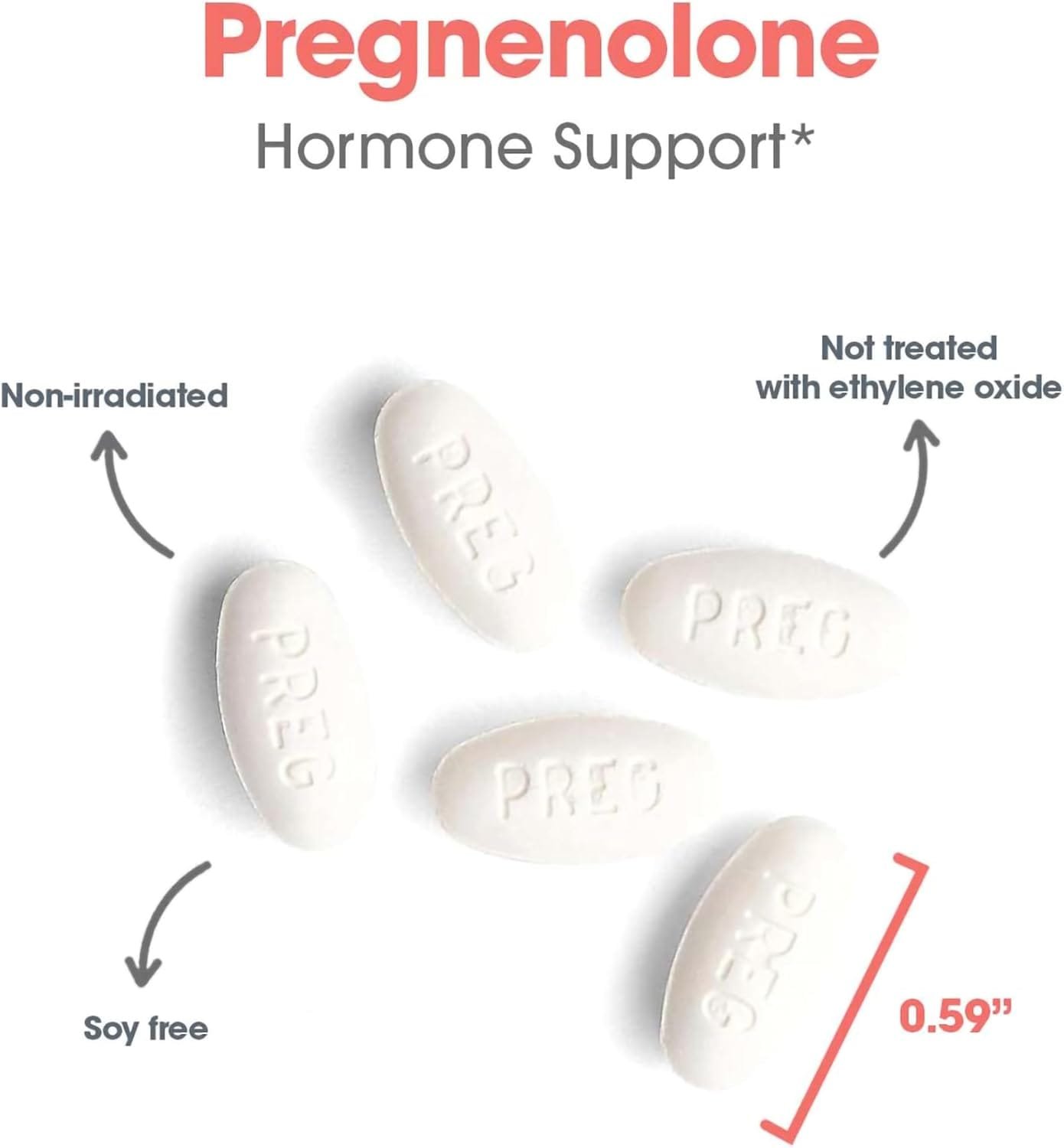 Allergy Research Group Pregnenolone Supplement - Progesterone Supplements, Hormone Stress Support, Made from Non-GMO Wild Yam, Micronized Lipid Matrix, Plant-Sourced, 100mg Scored Tablets - 60 Count Allergy Research Group Pregnenolone Supplement - Progesterone Supplements, Hormone Stress Support, Made from Non-GMO Wild Yam, Micronized Lipid Matrix, Plant-Sourced, 100mg Scored Tablets - 60 Count