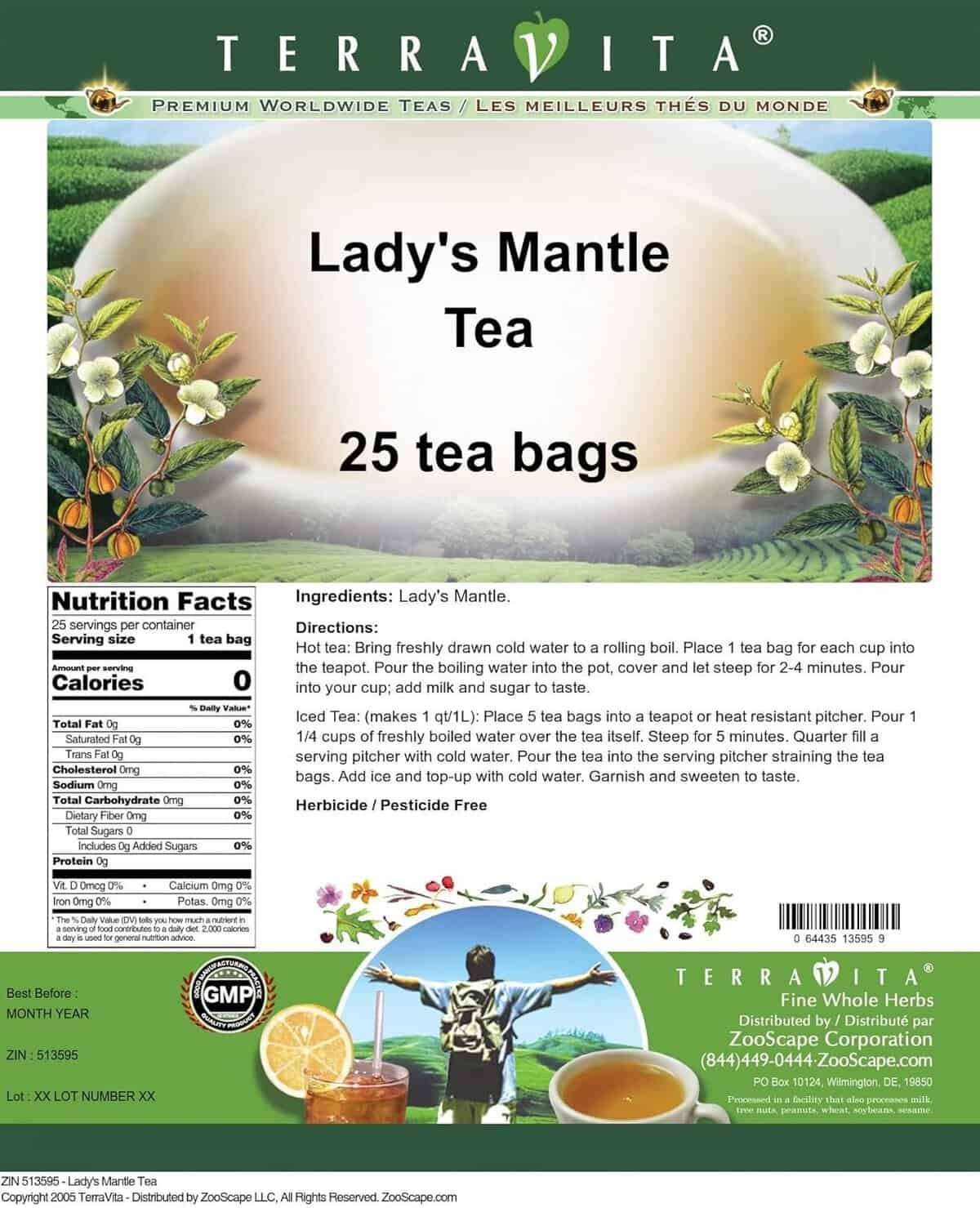 Ladys Mantle Tea (25 tea bags, ZIN: 513595)