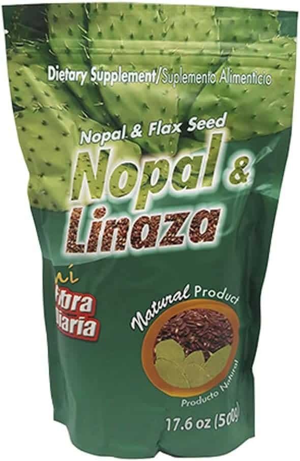 MI FIBRA DIARIA Nopal  Linaza. Nopal Cactus and Flax Seed Fiber Dietary Supplement. 17.6 oz.